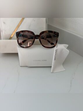 Michael Kors Women’s Tortoiseshell Sunglasses with Brown Gradient Lenses